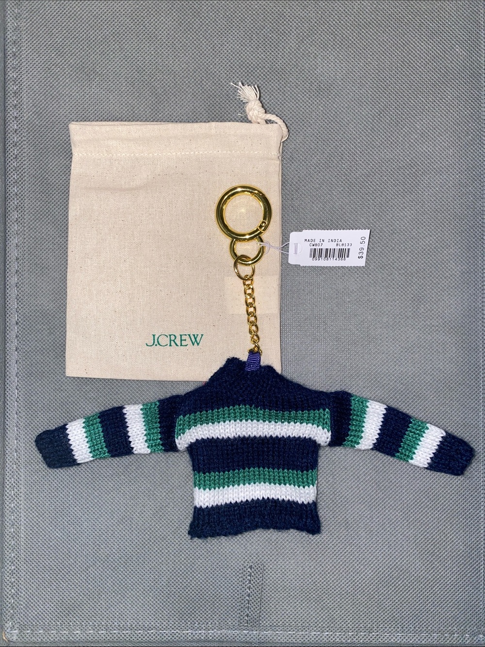 NWT J.Crew Rollneck Bag Charm
